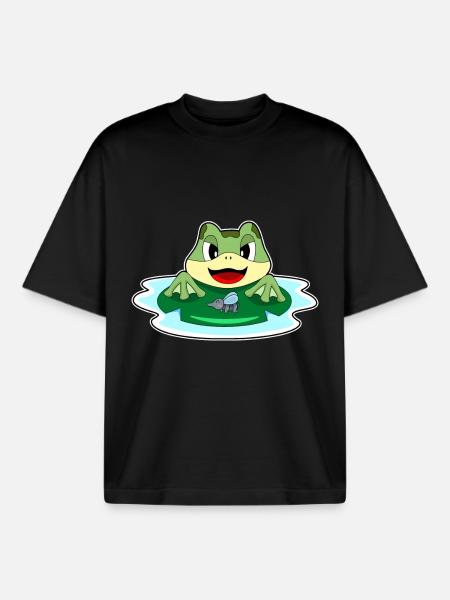 Frog fly - Boxy Heavyweight Unisex Organic T-Shirt by Stanley/Stella - black