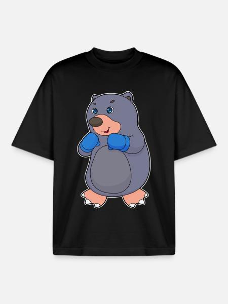 Maulwurf Boxer Boxhandschuhe Boxen - Boxy Heavyweight Unisex Organic T-Shirt von Stanley/Stella - Schwarz