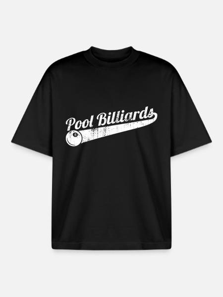 Billard piscine - T-shirt unisexe boxy épais biologique Stanley/Stella - noir