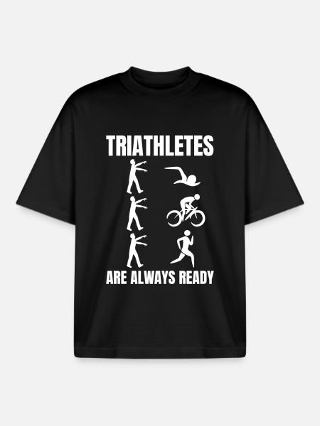 Triathlete Joke - Boxy Heavyweight Unisex Organic T-Shirt by Stanley/Stella - black