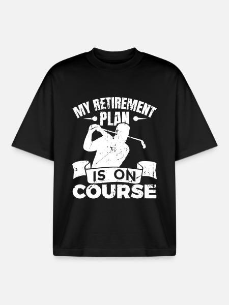 Retraite des golfeurs - T-shirt unisexe boxy épais biologique Stanley/Stella - noir