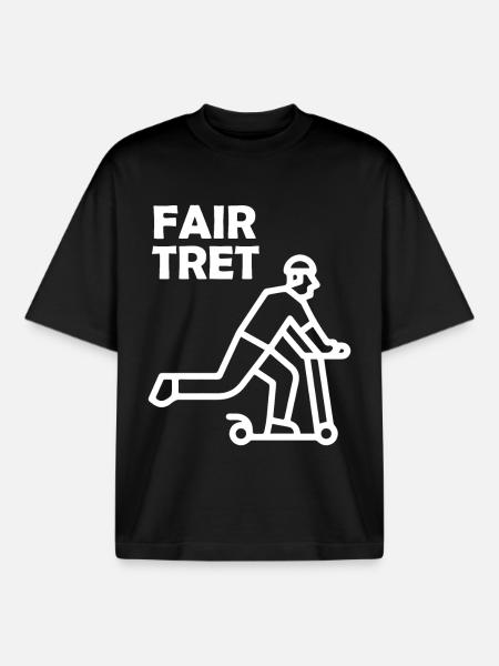 FAIR TRET Roller - Boxy Heavyweight Unisex Organic T-Shirt von Stanley/Stella - Schwarz