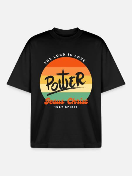 Christian Proverbs Christ - Boxy Heavyweight Unisex Organic T-Shirt by Stanley/Stella - black