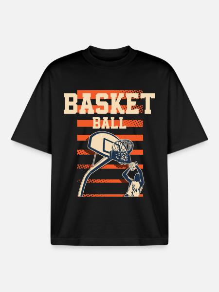 Basketball Basketballer - Boxy Heavyweight Unisex Organic T-Shirt von Stanley/Stella - Schwarz