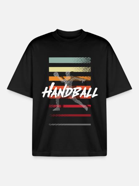 Handball Handballeur - T-shirt unisexe boxy épais biologique Stanley/Stella - noir