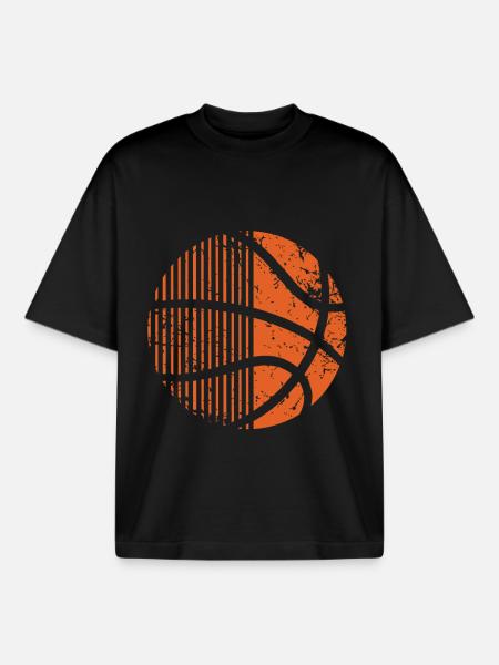 Joueurs de basket-ball - T-shirt unisexe boxy épais biologique Stanley/Stella - noir
