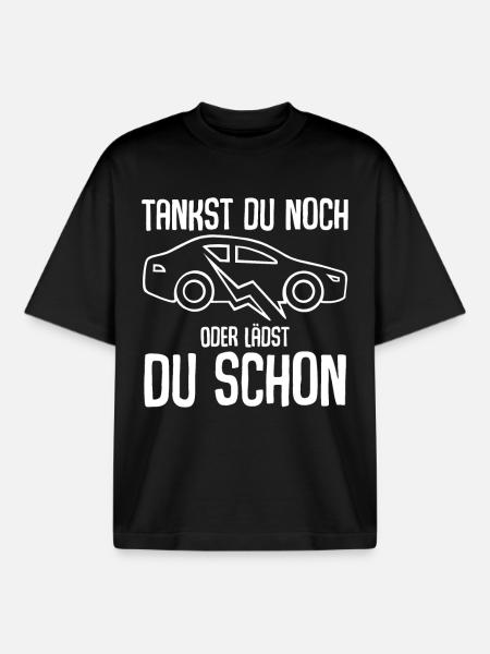 E-Auto Elektroauto - Boxy Heavyweight Unisex Organic T-Shirt von Stanley/Stella - Schwarz