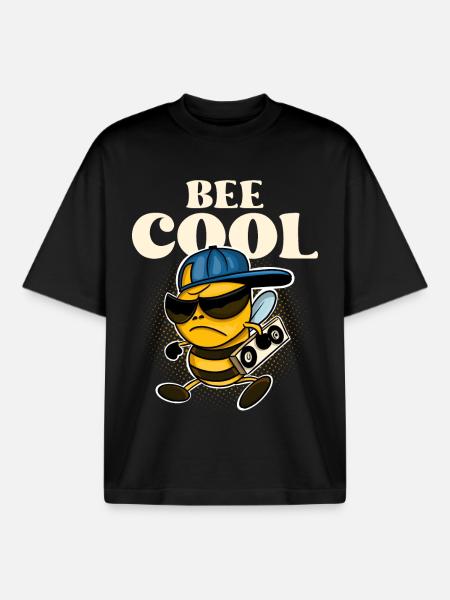 Bee Cool Biene - T-shirt unisexe boxy épais biologique Stanley/Stella - noir