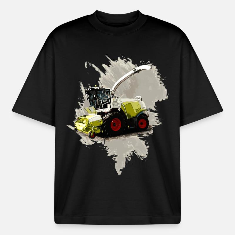 Moissonneuse-batteuse Claas LEXION 8700 - T-shirt unisexe épais coupe boxy Stanley/Stella - noir