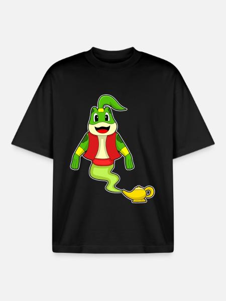 Génie grenouille - T-shirt unisexe boxy épais biologique Stanley/Stella - noir
