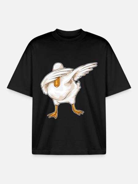Danse hip-hop duck - T-shirt unisexe boxy épais biologique Stanley/Stella - noir