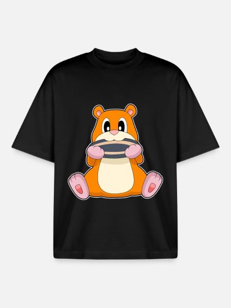 Graines de hamster - T-shirt unisexe boxy épais biologique Stanley/Stella - noir