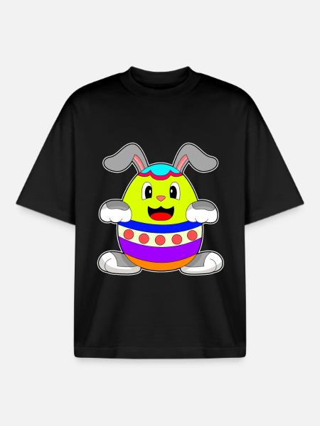 Bunny Easter Costume - Boxy Heavyweight Unisex Organic T-Shirt by Stanley/Stella - black
