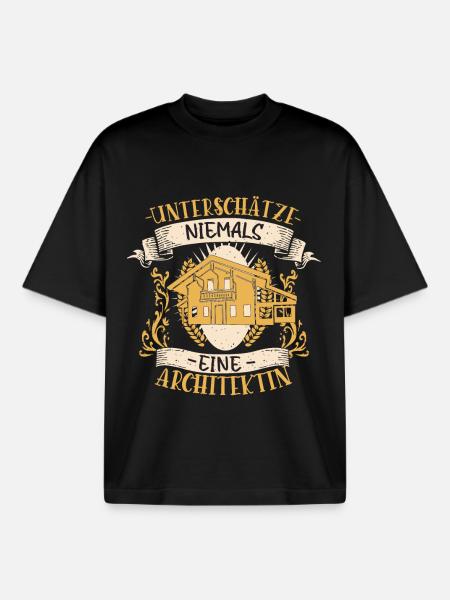 Architektin Beruf Design lustiges Geschenk - Boxy Heavyweight Unisex Organic T-Shirt von Stanley/Stella - Schwarz