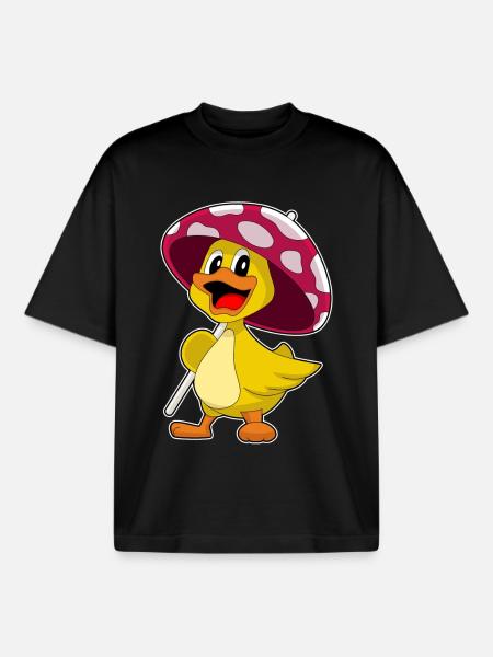Parapluie de canard - T-shirt unisexe boxy épais biologique Stanley/Stella - noir
