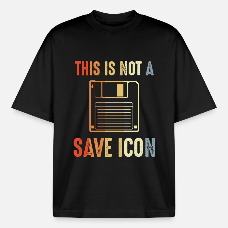 This is not a save icon - Boxy Heavyweight Unisex Organic T-Shirt by Stanley/Stella - black