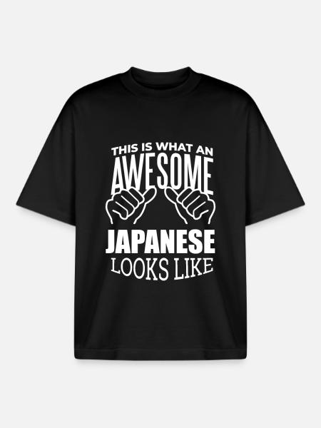 Japon Japon Japon - T-shirt unisexe boxy épais biologique Stanley/Stella - noir