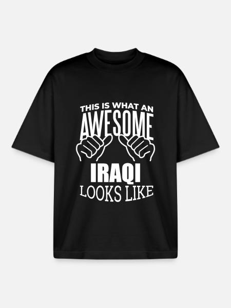 Irak Irak Irak - T-shirt unisexe boxy épais biologique Stanley/Stella - noir