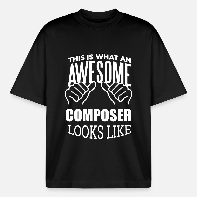 compose - T-shirt unisexe épais coupe boxy Stanley/Stella - noir