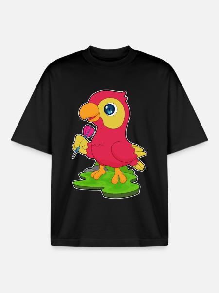 Parrot Dart Dart - Boxy Heavyweight Unisex Organic T-Shirt by Stanley/Stella - black