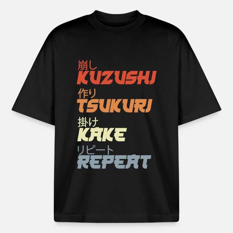 Techniques de projection de judo - T-shirt unisexe épais coupe boxy Stanley/Stella - noir