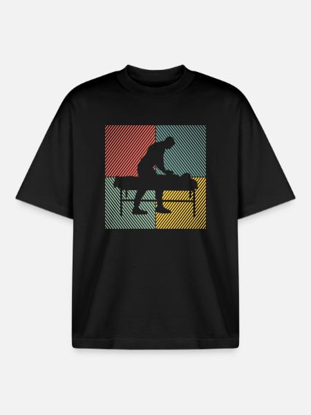 Physiotherapy Chiropractor Physio-masseur - Boxy Heavyweight Unisex Organic T-Shirt by Stanley/Stella - black