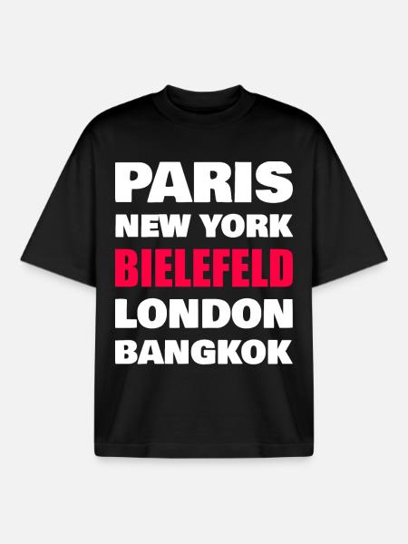 Bielefeld Stadt - Boxy Heavyweight Unisex Organic T-Shirt von Stanley/Stella - Schwarz