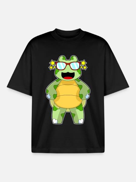 Turtle Sunglasses - Boxy Heavyweight Unisex Organic T-Shirt by Stanley/Stella - black