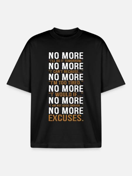 pas plus je le ferai demain - T-shirt unisexe boxy épais biologique Stanley/Stella - noir
