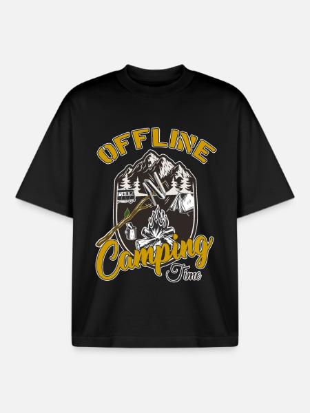 Outdoor - Boxy Heavyweight Unisex Organic T-Shirt von Stanley/Stella - Schwarz