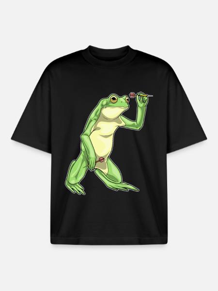 Frog Dart Dart - Boxy Heavyweight Unisex Organic T-Shirt by Stanley/Stella - black