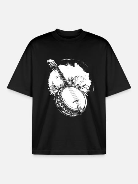 Banjo - Boxy Heavyweight Unisex Organic T-Shirt by Stanley/Stella - black