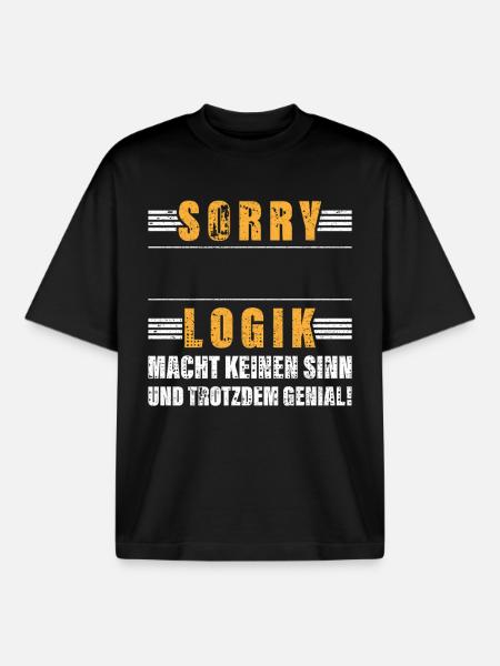 Personalisierbar Beruf Logik Name Geschenk Witzig - Boxy Heavyweight Unisex Organic T-Shirt von Stanley/Stella - Schwarz