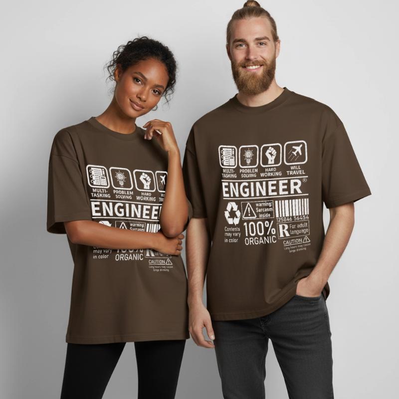 engineer multitasking problem solving hard working Boxy Heavyweight Unisex Organic T-Shirt by Stanley/Stella