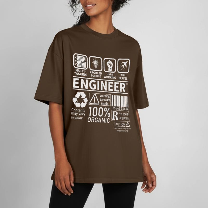 engineer multitasking problem solving hard working Boxy Heavyweight Unisex Organic T-Shirt by Stanley/Stella