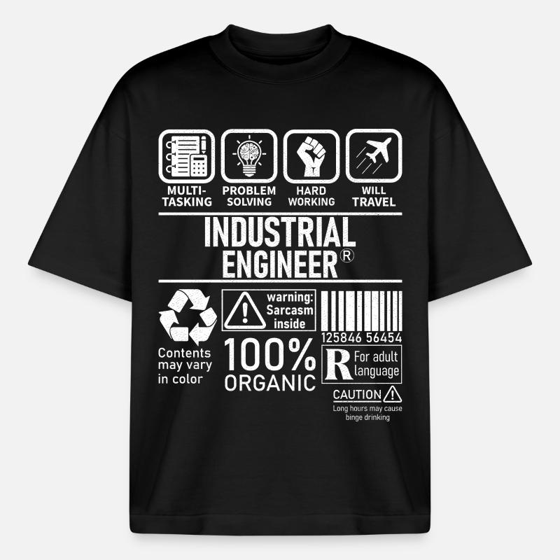 Industrial Engineer multi tasking problem solving - Boxy Heavyweight Unisex Organic T-Shirt von Stanley/Stella - Schwarz