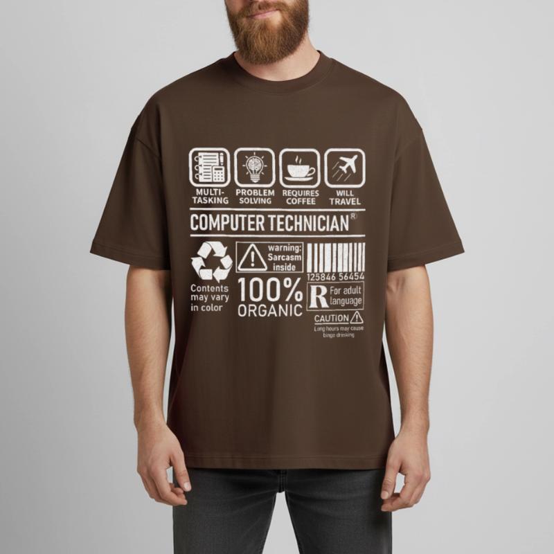 Computer Technician multi tasking problem solving Boxy Heavyweight Unisex Organic T-Shirt by Stanley/Stella