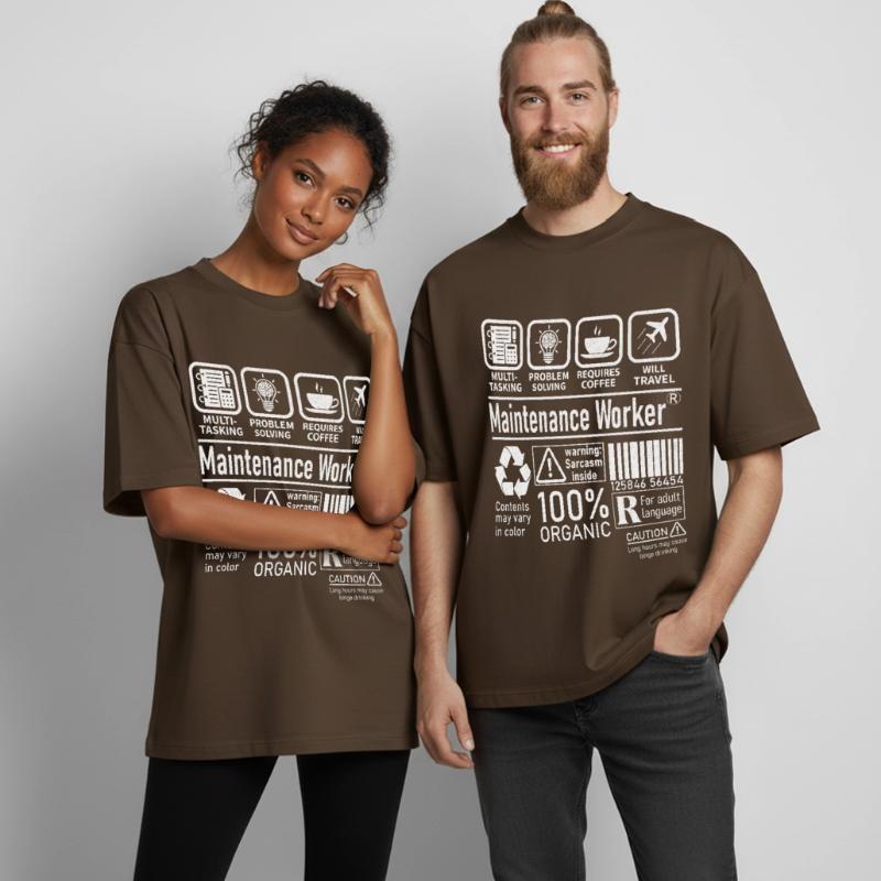 Maintenance Worker multi tasking problem solving Boxy Heavyweight Unisex Organic T-Shirt by Stanley/Stella