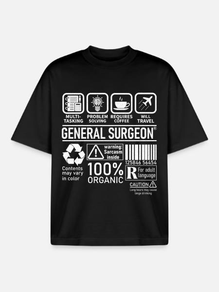 General Surgeon multi tasking problem solving - Boxy Heavyweight Unisex Organic T-Shirt von Stanley/Stella - Schwarz
