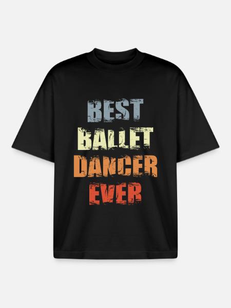 Best Ballet Dancer - Boxy Heavyweight Unisex Organic T-Shirt by Stanley/Stella - black