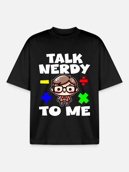 SPRICH NERDIG MIT MIR - TEACHET GESCHENK - Boxy Heavyweight Unisex Organic T-Shirt von Stanley/Stella - Schwarz