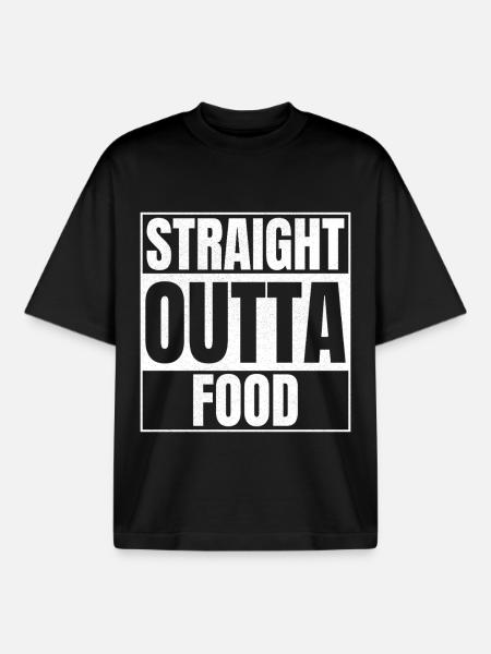 STRAIGHT OUTTA Food - Boxy Heavyweight Unisex Organic T-Shirt von Stanley/Stella - Schwarz
