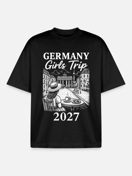 Germany Girls Trip 2027 - Boxy Heavyweight Unisex Organic T-Shirt by Stanley/Stella - black