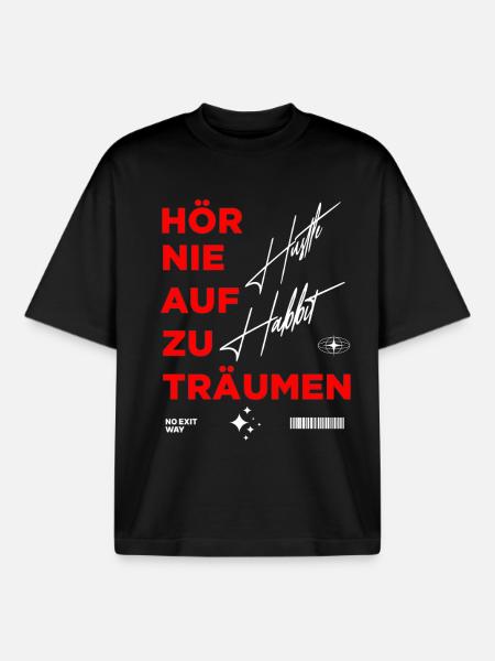 Motivational Trend Graphic Print Design - Boxy Heavyweight Unisex Organic T-Shirt by Stanley/Stella - black