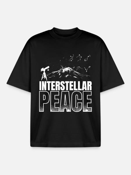 Astronomer Stargazer Stargazer - Boxy Heavyweight Unisex Organic T-Shirt by Stanley/Stella - black