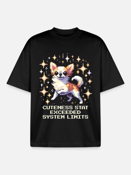 Cuteness value across system boundaries | Chihuahua - Boxy Heavyweight Unisex Organic T-Shirt by Stanley/Stella - black