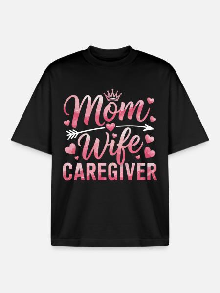 Mutter Tochter Herz Motiv - Boxy Heavyweight Unisex Organic T-Shirt von Stanley/Stella - Schwarz