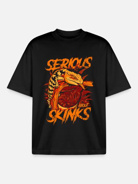 Ernsthaft über Blauzungenskinke Reptilienhalter - Boxy Heavyweight Unisex Organic T-Shirt von Stanley/Stella - Schwarz
