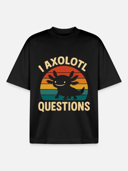 Axolotl - T-shirt unisexe boxy épais biologique Stanley/Stella - noir