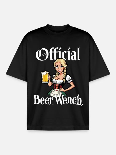 Official Beer Wench - Boxy Heavyweight Unisex Organic T-Shirt by Stanley/Stella - black